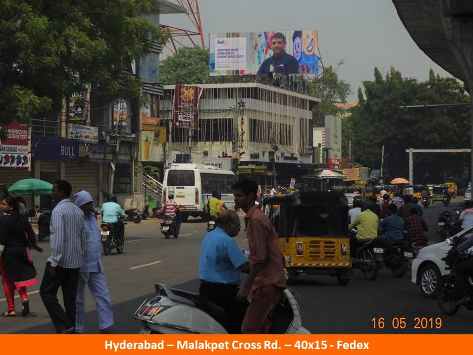 How to Book Hoardings in Hyderabad, Best outdoor advertising company Malakpet X Roads, Near T V Tower in Hyderabad